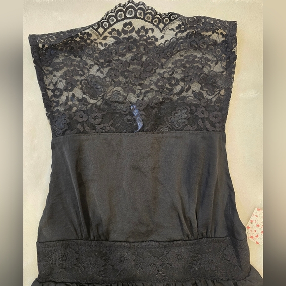 Free People Black Lace Mini Dress Tea For Two Size Xs - Picture 4 of 8